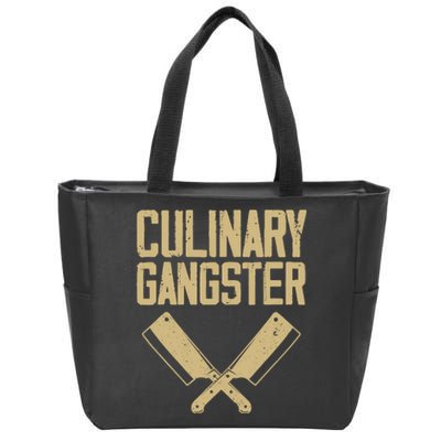 Funny Chef Art Restaurant Kitchen Food Cooking Zip Tote Bag