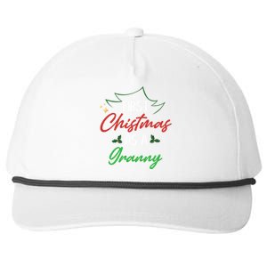 First Christmas As A Granny Funny Xmas First Time Grandma Gift Snapback Five-Panel Rope Hat