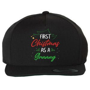 First Christmas As A Granny Funny Xmas First Time Grandma Gift Wool Snapback Cap