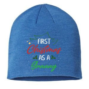 First Christmas As A Granny Funny Xmas First Time Grandma Gift Sustainable Beanie