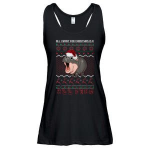 Funny Christmas All I Want For Christmas Is A Moo Deng Gift Ladies Essential Flowy Tank