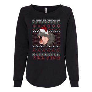 Funny Christmas All I Want For Christmas Is A Moo Deng Gift Womens California Wash Sweatshirt