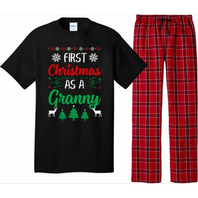 First Christmas As A Granny Funny Xmas First Time Grandma Meaningful Gift Pajama Set