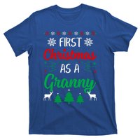 First Christmas As A Granny Funny Xmas First Time Grandma Meaningful Gift T-Shirt