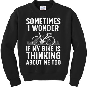 Funny Cycling Art For Men Women Kids Bike Rider Track Racing Kids Sweatshirt