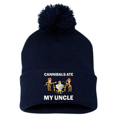 Funny Cannibals Ate My Uncle Pom Pom 12in Knit Beanie