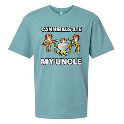 Funny Cannibals Ate My Uncle Sueded Cloud Jersey T-Shirt