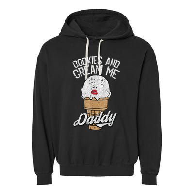 Funny Cookies And Cream Me Halloween Daddy Lazy Humor Horror Garment-Dyed Fleece Hoodie