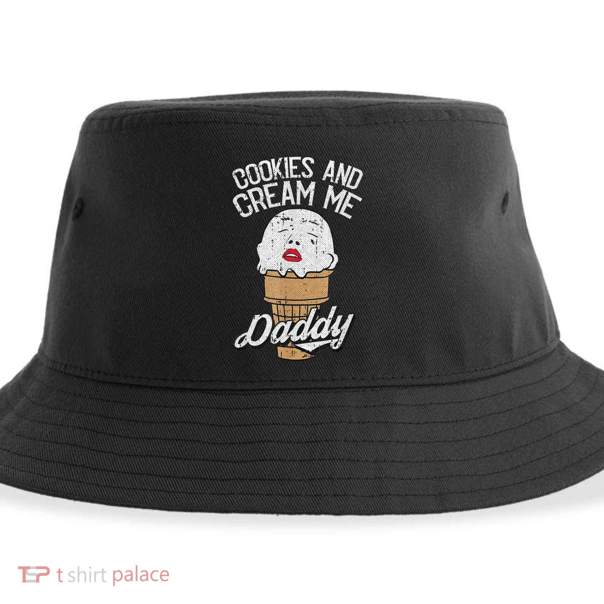 Funny Cookies And Cream Me Halloween Daddy Lazy Humor Horror Sustainable Bucket Hat