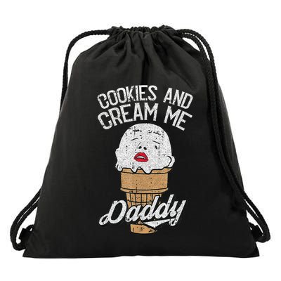 Funny Cookies And Cream Me Halloween Daddy Lazy Humor Horror Drawstring Bag