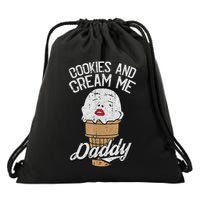 Funny Cookies And Cream Me Halloween Daddy Lazy Humor Horror Drawstring Bag
