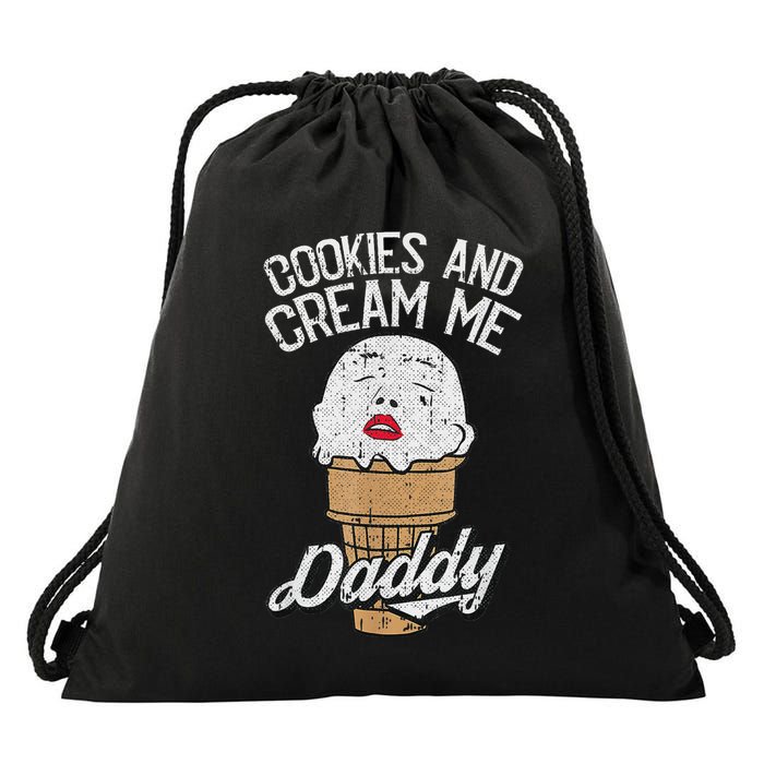 Funny Cookies And Cream Me Halloween Daddy Lazy Humor Horror Drawstring Bag