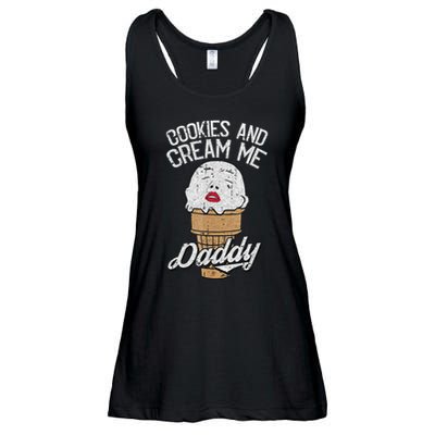 Funny Cookies And Cream Me Halloween Daddy Lazy Humor Horror Ladies Essential Flowy Tank
