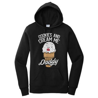Funny Cookies And Cream Me Halloween Daddy Lazy Humor Horror Women's Pullover Hoodie