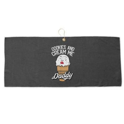 Funny Cookies And Cream Me Halloween Daddy Lazy Humor Horror Large Microfiber Waffle Golf Towel
