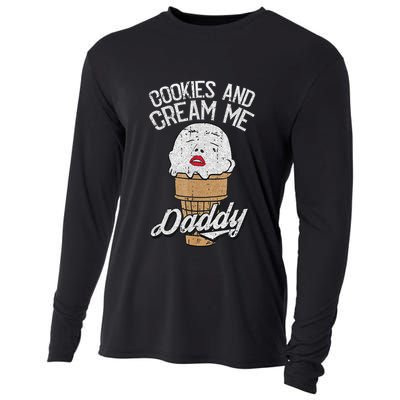Funny Cookies And Cream Me Halloween Daddy Lazy Humor Horror Cooling Performance Long Sleeve Crew