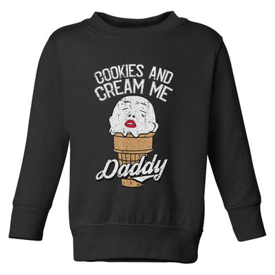 Funny Cookies And Cream Me Halloween Daddy Lazy Humor Horror Toddler Sweatshirt