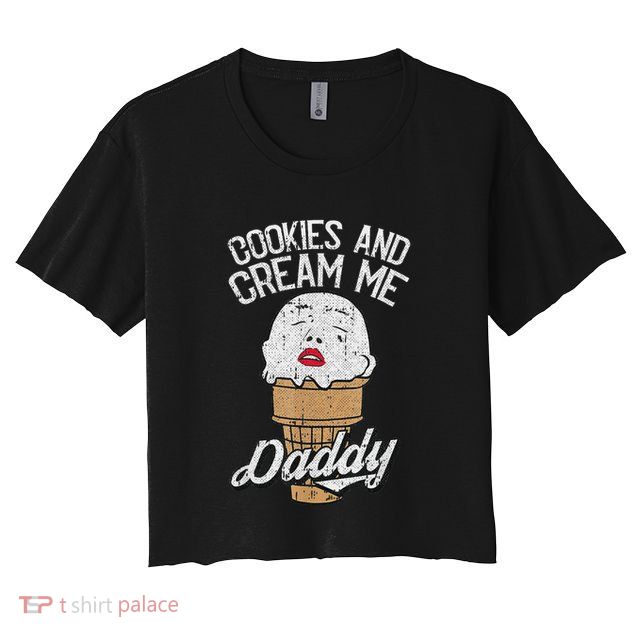 Funny Cookies And Cream Me Halloween Daddy Lazy Humor Horror Crop Top