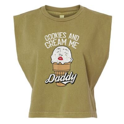 Funny Cookies And Cream Me Halloween Daddy Lazy Humor Horror Garment-Dyed Women's Muscle Tee