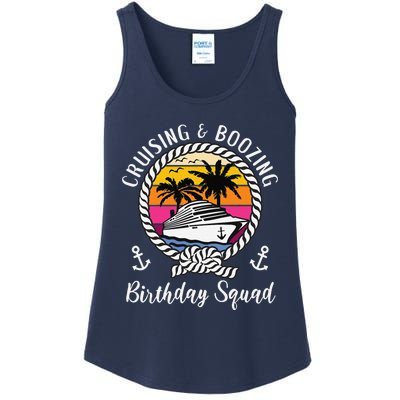 Funny Cruising And Boozing Birthday Cruise Birthday Squad Ladies Essential Tank