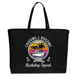 Funny Cruising And Boozing Birthday Cruise Birthday Squad Cotton Canvas Jumbo Tote