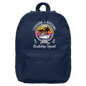 Funny Cruising And Boozing Birthday Cruise Birthday Squad 16 in Basic Backpack