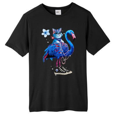 Flamingo Chucks And Pearls Cat Ladies Kamala 2024 Tall Fusion ChromaSoft Performance T-Shirt