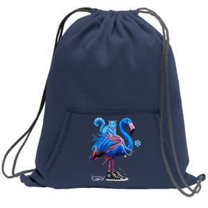 Flamingo Chucks And Pearls Cat Ladies Kamala 2024 Sweatshirt Cinch Pack Bag