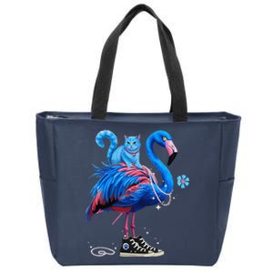 Flamingo Chucks And Pearls Cat Ladies Kamala 2024 Zip Tote Bag