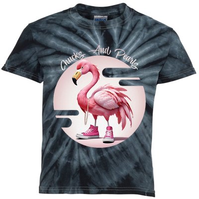 Flamingo Chucks And Pearls Comma La Kamala Kids Tie-Dye T-Shirt