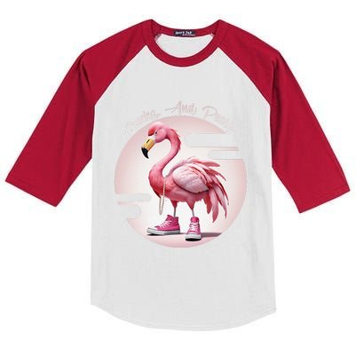 Flamingo Chucks And Pearls Comma La Kamala Kids Colorblock Raglan Jersey