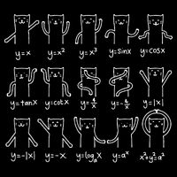 Funny Cat And Math Cat And Algebra Lover Cat Doggie Tank