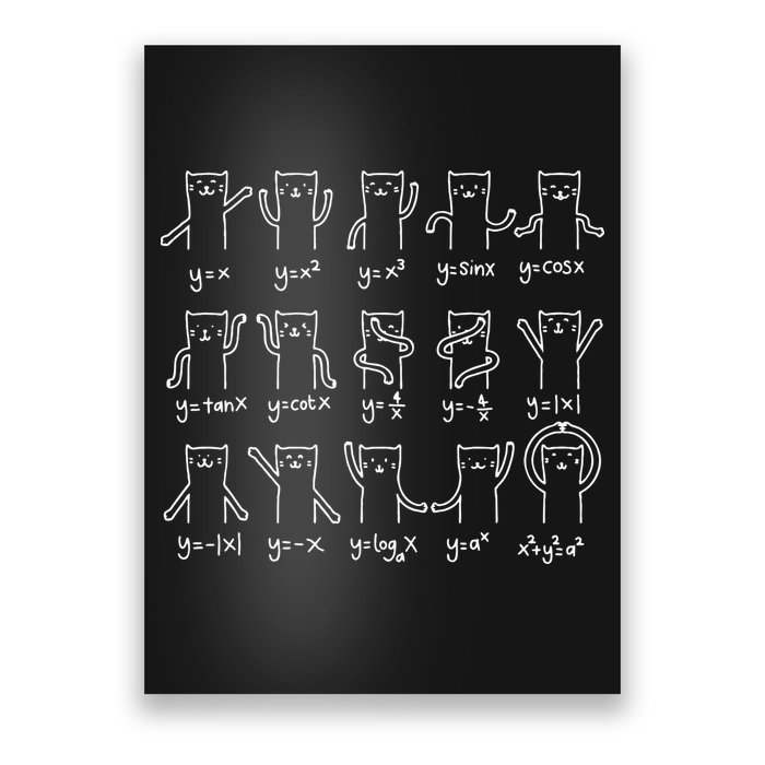 Funny Cat And Math Cat And Algebra Lover Cat Poster