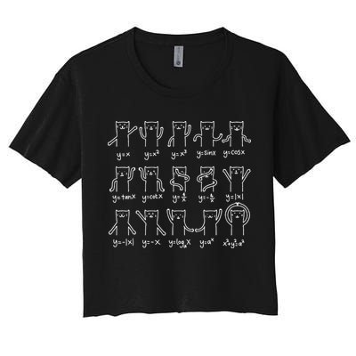 Funny Cat And Math Cat And Algebra Lover Cat Crop Top