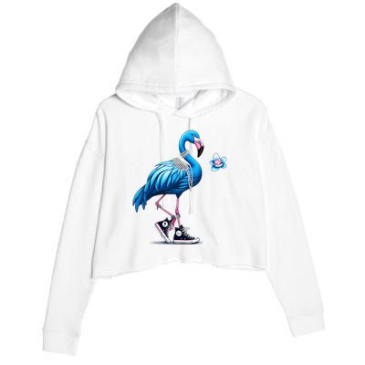 Flamingo Chucks And Pearls Comma La Kamala 2024 Crop Fleece Hoodie