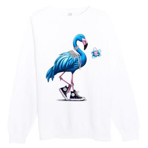 Flamingo Chucks And Pearls Comma La Kamala 2024 Premium Crewneck Sweatshirt