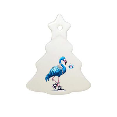 Flamingo Chucks And Pearls Comma La Kamala 2024 Ceramic Tree Ornament