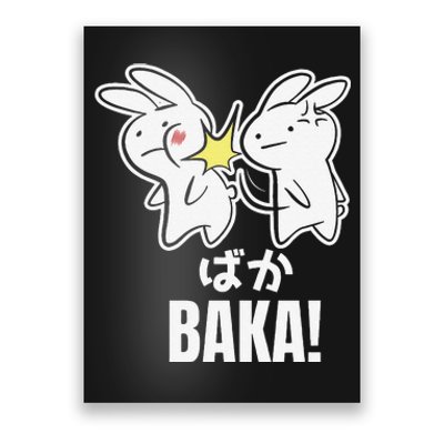 Funny Cute Anime Baka Rabbit Bunny Slap Baka Japanese Poster