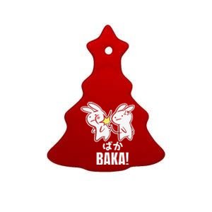 Funny Cute Anime Baka Rabbit Bunny Slap Baka Japanese Ceramic Tree Ornament