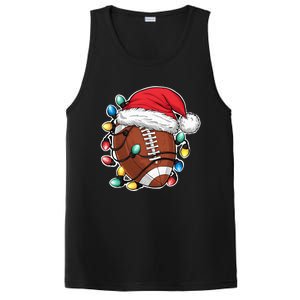 Football Christmas American Football Santa PosiCharge Competitor Tank