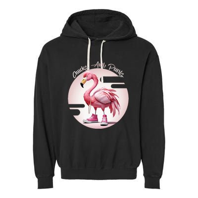 Flamingo Chucks And Pearls Comma La Kamala Garment-Dyed Fleece Hoodie