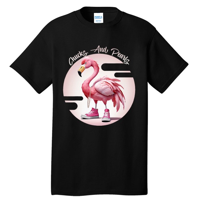 Flamingo Chucks And Pearls Comma La Kamala Tall T-Shirt