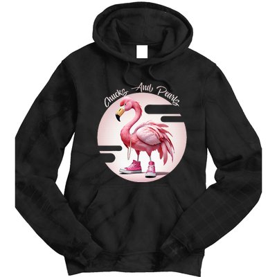 Flamingo Chucks And Pearls Comma La Kamala Tie Dye Hoodie