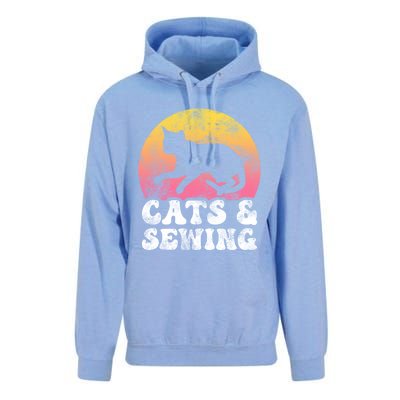 Funny Cats And Sewing Vintage Retro Hobby Gift Unisex Surf Hoodie