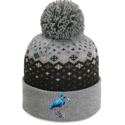 Flamingo Chucks And Pearls Comma La Kamala 2024 Cute Gift The Baniff Cuffed Pom Beanie