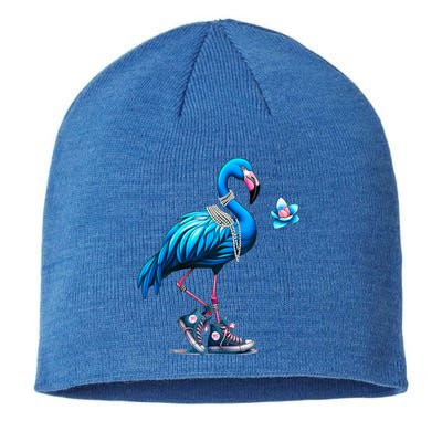 Flamingo Chucks And Pearls Comma La Kamala 2024 Cute Gift Sustainable Beanie