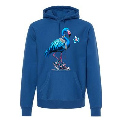 Flamingo Chucks And Pearls Comma La Kamala 2024 Cute Gift Premium Hoodie