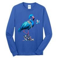 Flamingo Chucks And Pearls Comma La Kamala 2024 Cute Gift Tall Long Sleeve T-Shirt