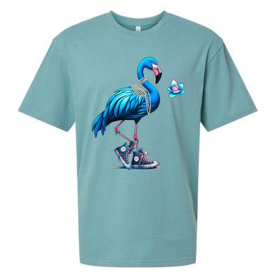 Flamingo Chucks And Pearls Comma La Kamala 2024 Cute Gift Sueded Cloud Jersey T-Shirt