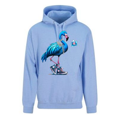 Flamingo Chucks And Pearls Comma La Kamala 2024 Cute Gift Unisex Surf Hoodie